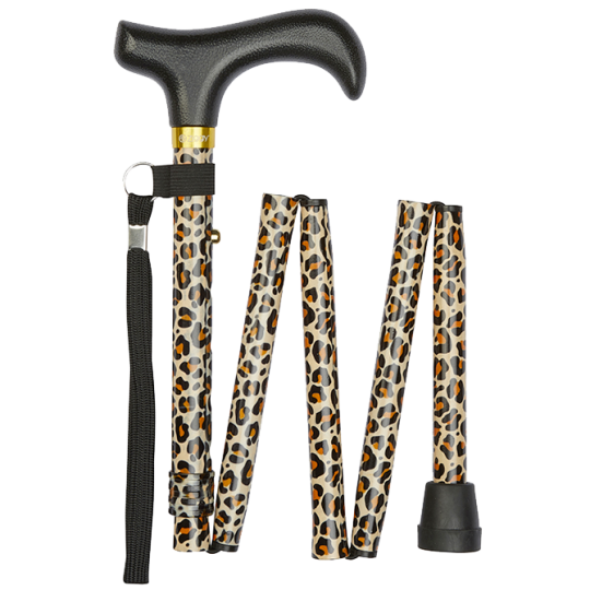 canne léopard pliante