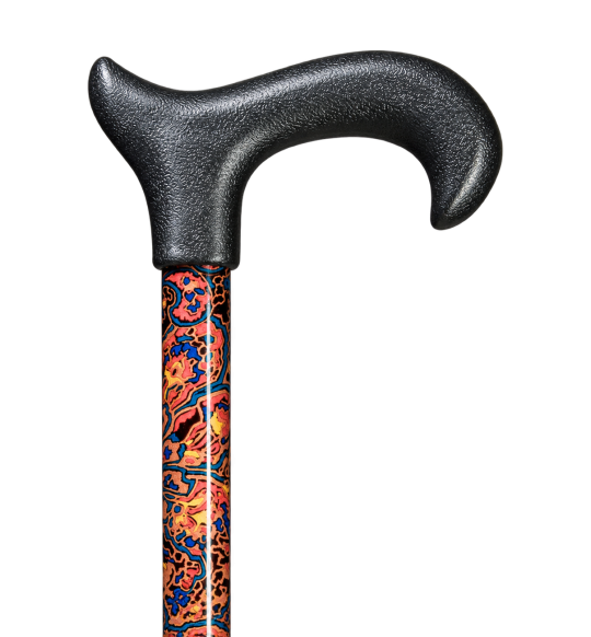 Canne réglable Gastrock à motifs multicolores et poignée Derby noire