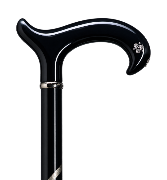 Canne La Remarquable Strass Gastrock – canne de soirée sur fond transparent