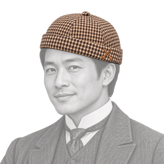 Chapeau porté par un homme de la Belle Époque