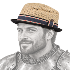 Chapeau porté par un chevalier médiéval