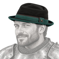 Chapeau porté par un chevalier médiéval