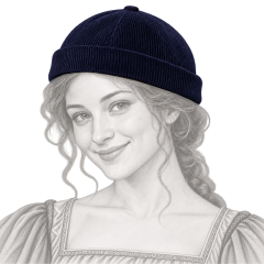 Miki velours bleu porté par une femme Renaissance
