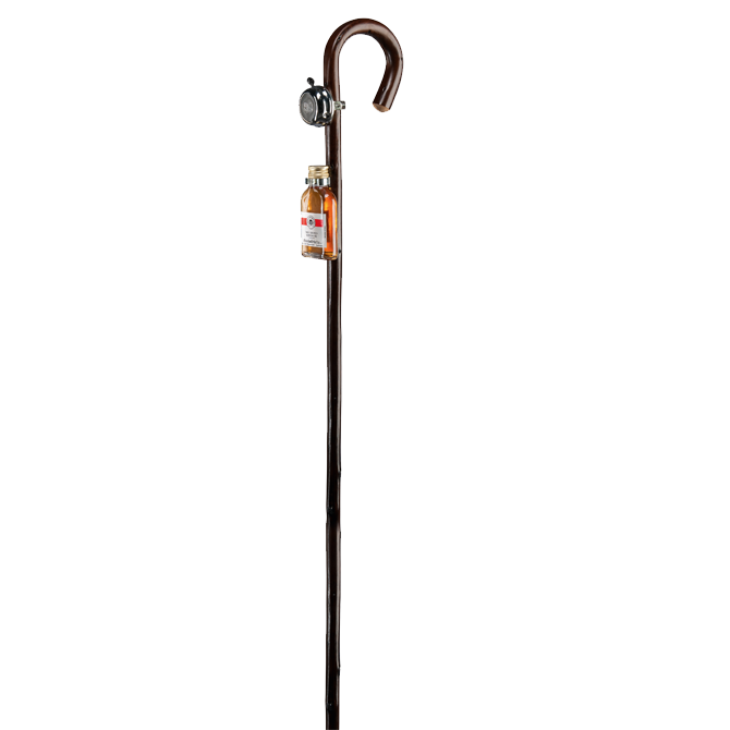 Bâton de marche épine noire avec noeud 100 cm