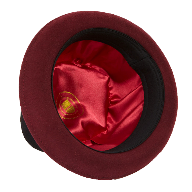 DASMARCA Chapeau Feutre Laine Hiver Jack - Porkpie Style Mod Avec Bord Relevé