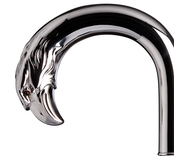 canne en argent aigle