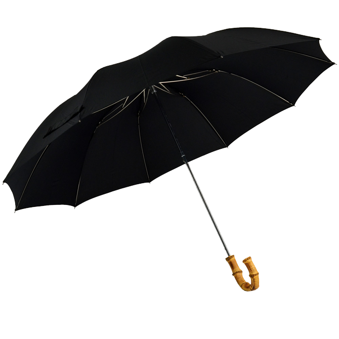 Parapluie pliant Fox Umbrella avec poignée bambou